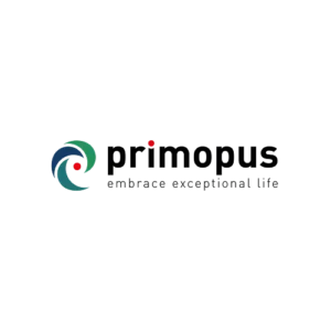 Primopus logo – a trusted Talk and Chalk partner supporting global communication through language education.