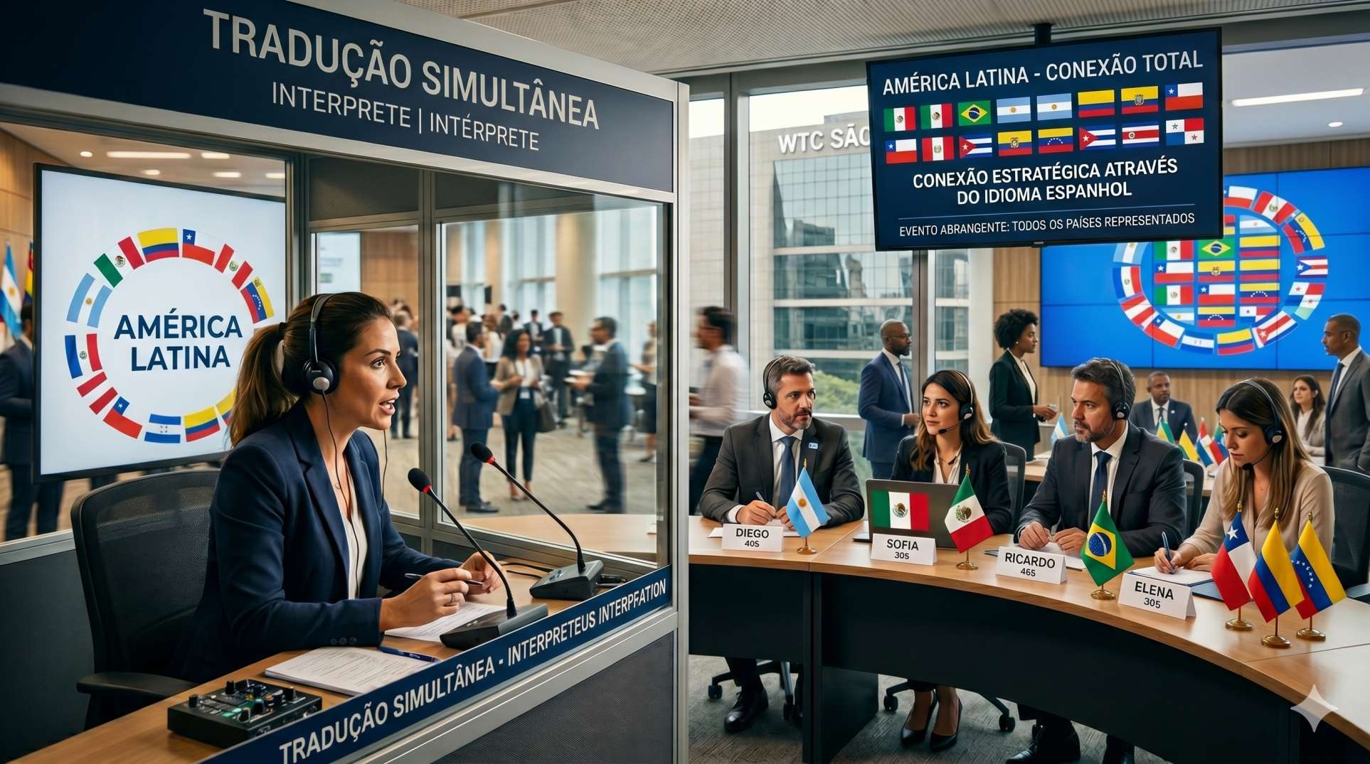Intérprete de espanhol no Brasil - imagem